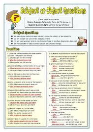 Subject Or Object Questions This Or That Questions English Grammar Questions Grammar Questions