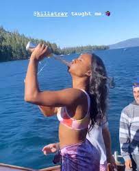 Travis kelce and nicole have been seeing each other. Travis Kelce Beer Bonging Girlfriend Kayla Nicole Drop Instagram Unfollows On Each Other Update Outkick