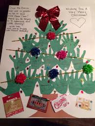 Handprint Christmas Tree For First Grade Teacher Christmas Gifts Gift Card Tree Handprint Christmas Tree