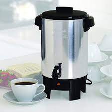 Compared to regular coffee makers, dual coffee machines are larger in size. West Bend Highly Polished Aluminum Party Perk Coffee Urn Features Auto Homeloft Europe