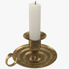 The wax will melt off, reform on the top of the water and harden as the water cools. 3d Model Antique Brass Candle Holder