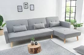 Riess Ambiente Modernes Ecksofa Nordic 265cm Hellgrau Sofa Anthrazit Schlafsofa Couch Eckcouch Verstellbare Ruckenle Haus Deko Design Schlafsofa Ecksofa