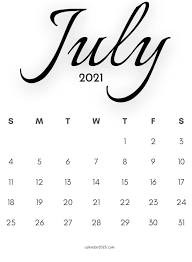 All calendars are very simple and large square containers for reminders and tasks list. July 2021 Calligraphy Calendar Free Download Free Printable Calendar Templates Printable Calendar Template Monthly Calendar Printable