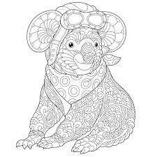 Plus, it's an easy way to celebrate each season or special holidays. Zentangle Koala Bear Coloring Page Stock Vector Illustration Of Glasses Black 164162114
