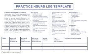 Practice Hour Log Template Free Printable Ms Word Format Templates Printable Free Templates Words