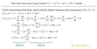 We did not find results for: Soal Dan Pembahasan Turunan Fungsi Implisit 1 5 Istana Mengajar