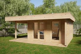 Modern Summer House Hansa Lounge Xl With Veranda 14 5m 44mm 6 X 5 M Summer House 24 In 2020 Summer House Summer House Garden Architecture Model House