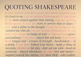 Summaries of william shakespeare's plays. On Quoting Shakespeare