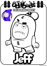 This oddbods coloring pages fuse for individual and noncommercial use only, the copyright belongs. Oddbods Colouring Sheet Jeff Kids Coloring Books Coloring Books Spider Coloring Page