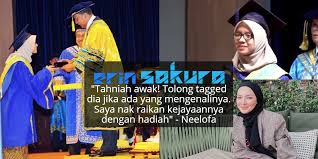 Facebook gives people the power to share and makes the world more open and. Graduan Uum Raih Anugerah Pelajaran Diraja Sampai Neelofa Cari Nak Bagi Hadiah Erin Sakura