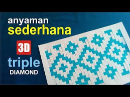 Tutorial / cara membuat anyaman kertas motif tulisan, tulisan indonesia. Cara Membuat Anyaman Kertas Central Diamond Sangat Mudah Cute766