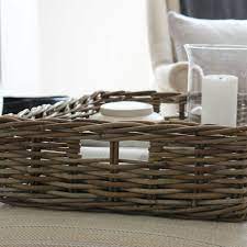 Bamboo rattan bread storage basket tray dinner breakfast serving tray oval shape kristawijanelle $ 18.00 free shipping add to favorites more colors artifacts rattan™ rectangular vanity tray sabogahome 5 out of 5 stars (125) $ 34.00. Grey Rattan Tray Display Basket By Marquis Dawe Notonthehighstreet Com
