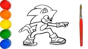 Como Dibujar Y Pintar Sonic Paso A Paso Dibujos Para Ninos Learn Colors Funkeep Art Youtube