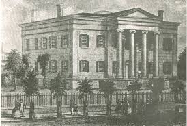 We're feeling nostalgic on this #transformationtuesday - check out the earliest know image of Georgia's Old Governors Mansion! This illustration was completed in 1843 and shows the house just four years after