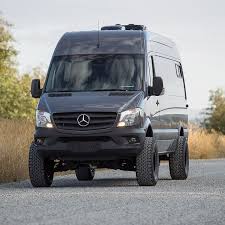 The Merc Got A Little Stance Today Thanks To Vancompass Stoked Vanlife Sprintervan Overlandvan Overland Camper Ideeen Camper Interieur Camper