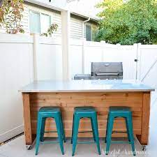 Outdoor kitchen island design tips. Outdoor Kitchen Island Build Plans Houseful Of Handmade