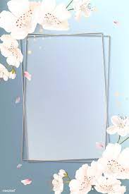 Download Premium Vector Of Rectangle Cherry Blossom Frame Vector 936949 Flower Background Wallpaper Flower Frame Blossom