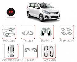 Alpine Premium Chrome Accessories Combo Kit For Ertiga Type 1 Set Of 7 For Maruti Suzuki Ertiga Parts Big Boss