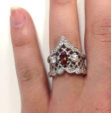 Vintage Gothic Victorian Wedding Ring Garnet And By Timelessblue 1525 00 Gothic Jewelry Rings Gothic Wedding Rings Gothic Jewelry