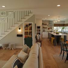 An open living room space can be styled in many ways. Photos Hgtv