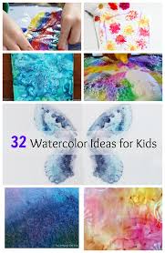 We are saving this one to try outside this spring. 32 Easy Watercolor Painting Ideas How Wee Learn
