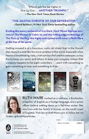 'the sense of dread deepens as the snow falls in ruth ware's tensely plotted and deliciously cast alpine thriller' louise candlish, bestselling author of our house. One By One Book By Ruth Ware Official Publisher Page Simon Schuster