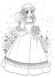 بنت جميلة ترتدى فستان وحولها زهور female sketch anime princess zelda