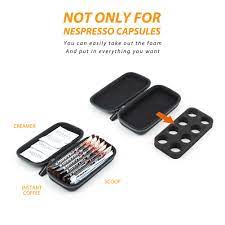 Nespresso pod coffee machines can make a drink in just a few moments, compared to the amount of time brewing an entire pot can take. Amazon Com Protective Carrying Case For Nespresso Compatible Capsules Portable Espresso Maker Coffee Pod Holder Pu Material Hard Shell Portable Grey 2 Pack 4 Pods 8 Pods Kitchen Dining