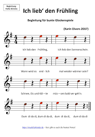 Frühlingslieder singen, das kann motivieren: Ich Lieb Den Fruhling Noten Musik Fur Kinder