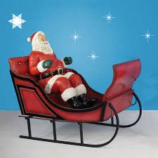 Christmas sleigh outdoor the most common outdoor santa sleigh material is polyester. 60 Long Giant Santa With Sleigh Decoration