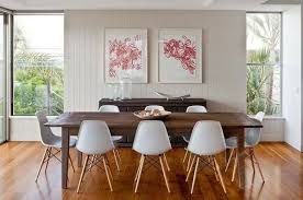 Dark Wood Table White Chairs With Light Wood Legs Hummm Dining Room Contemporary Plastic Dining Chairs Modern Dining