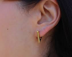 V Shaped Hoops Etsy