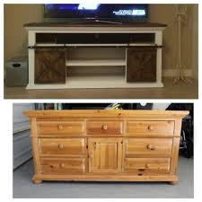 Old Dresser Repurposed Into Barn Doors Tv Credenza Repurposed Furniture Refurbished Furniture Diy Dresser