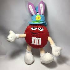 Made By Galerie Date 2005 Red M M Top Hat Easter Bunny Ears Plush Bunny Plush Easter Plush Easter Bunny Plush