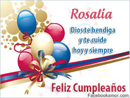 Feliz Cumpleanos Rosalia Tarjeta De Cumpleanos Cristianas Frases De Feliz Cumpleanos Feliz Y Bendecido Cumpleanos