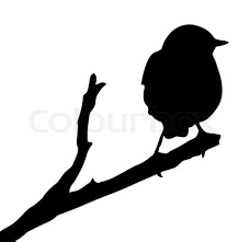 Bird On Branch Silhouette Vector Silhouette Of The Bird On Branch Stock Vector Bird Silhouette Silhouette Silhouette Stencil