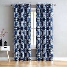 Mainstays Navy Silver Infinity Geometric Window Curtain Panel Set Of Two Size 38 Inch X 84 Inch 2 Pcs Cool Curtains Curtains Panel Curtains