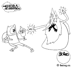 Adventure time ice king coloring page. Ice King Against Finn Coloring Page Coloringcrew Com