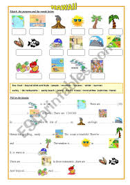 Have students complete a descriptive word or phrase for each letter in the name of the state of hawaii. Hawaii There Is There Are Landscape Voc Esl Worksheet By Ng1972