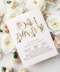 Gold Baby Shower Invitation Template Geometric Greenery Etsy Gold Baby Shower Invitations Baby Shower Invitations Baby Invitations