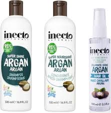 This wonderfully hydrating oil is infused with pure organic argan oil for smoother and glossier hair. Bol Com Inecto Argan Shampoo Conditioner En Haar Oil