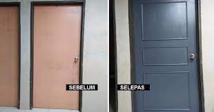 Harga kunci pintu set besar / gagang pintu rumah besar 25cm. Diy Bajet Untuk Cantikkan Pintu Rumah 3 Pintu Baru Rm100 Vanilla Kismis