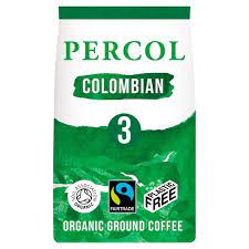 Colombian coffee is characterised as having high acidity, strong aroma and certainly a medium to dark body; Percol Smooth Colombian Organic Ground Coffee Ocado