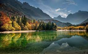 Landscape Beach Sunset Nature Mist Forest Lake Trees Fall Water Slovenia Mountains Wallpa Mountain Wallpaper Landscape Nature Wallpaper