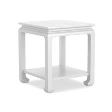 One of the best collections of side tables for the living room available is now at your fingertips. Ming Square Curved Feet White Wood Side Table Side Table Contemporary Side Tables Table