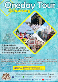 Fatimah az zahra di bangun pada tahun 2013 tepatnya di daerah gununpati, semarang dan dibuka untuk umum sebagai tempat wisata religi pada tahun 2014. Oneday Tour Package Semarang Bunga Celosia Masjid Fatimah Kota Lama Landep Tour