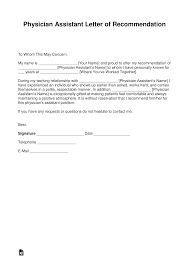 Collection of service contract renewal letter template that will perfectly match your requirements. Free Physician Assistant Letter Of Recommendation Template With Samples Pdf Word Eforms