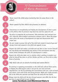 Over 600 pages of downloadable resources for teaching children the alphabet one week at a time. The 10 Commandments Of Maria Montessori The Decalogue Of Dr M Montessori Free Word Art Printable Montessori Nature