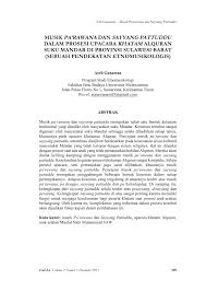 We did not find results for: Pdf Musik Pa Rawana Dan Sayyang Pattuddu Dalam Prosesi Upacara Khatam Alquran Suku Mandar Di Provinsi Sulawesi Barat Sebuah Pendekatan Etnomusikologis