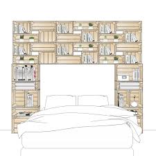 Lit moderne 2 personnes blanc et basalte trendymobilier com. Tete De Lit Arche 160 4s 16l 16h 2t Caisses En Bois Made In France Avec Kit De Fixation